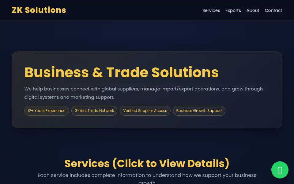 Screenshot of zksolutions.online