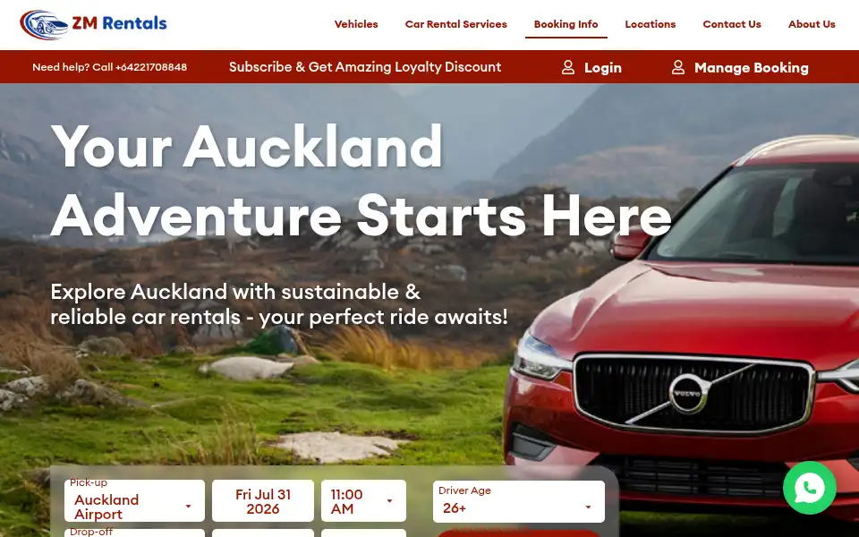 Screenshot of zmrentals.co.nz