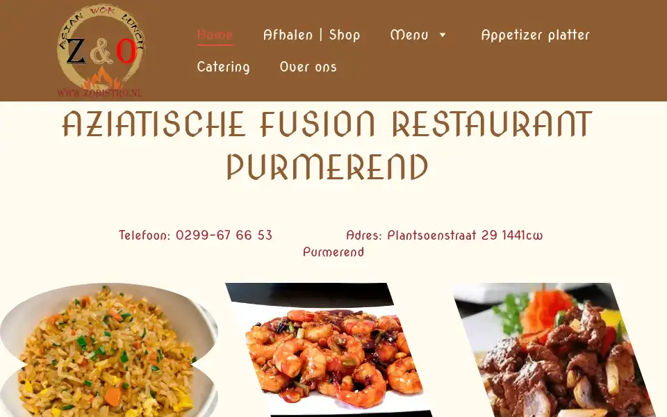 Screenshot of zobistro.nl