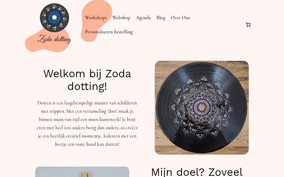 Screenshot of zodadotting.nl