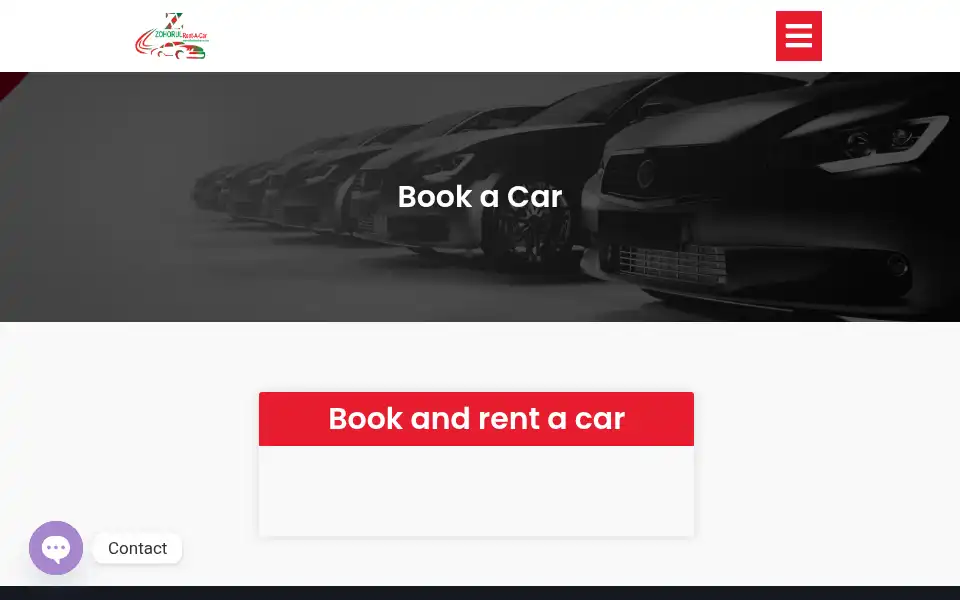 Screenshot of zohorulrentacar.com