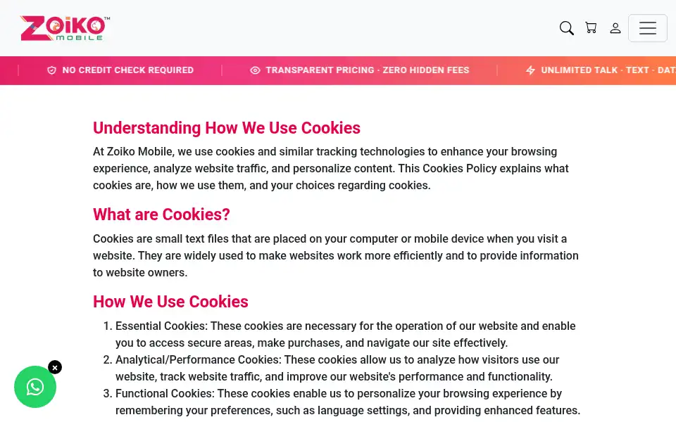 Screenshot of zoikomobile.com