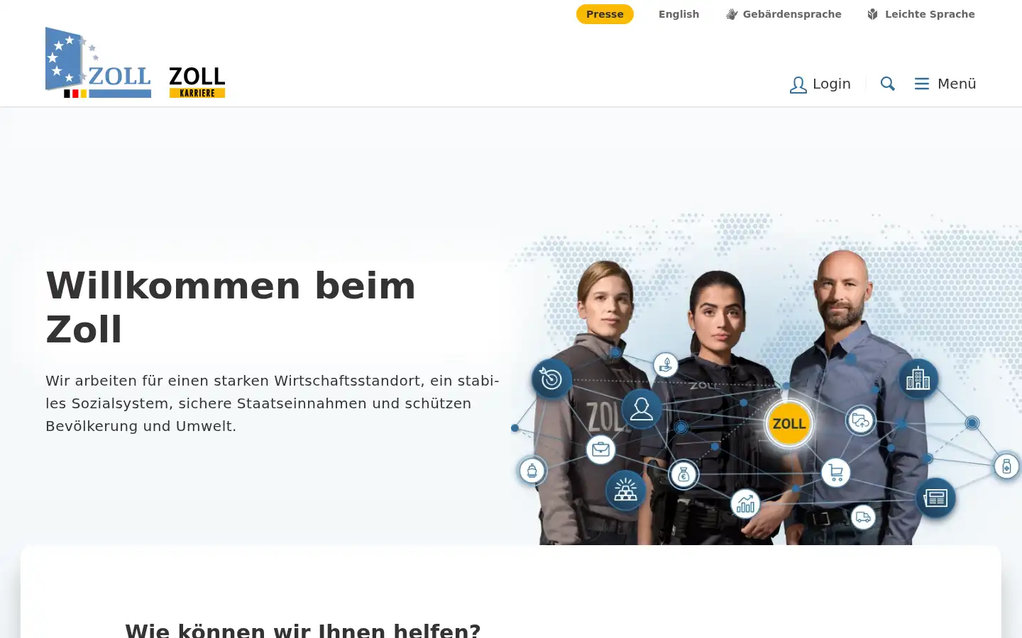 Screenshot of zoll.de