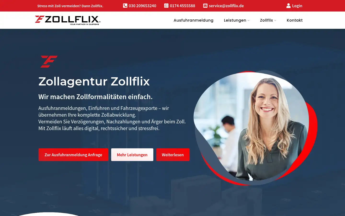 Screenshot of zollflix.de