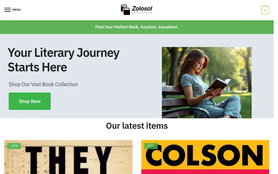 Screenshot of zolosol.com