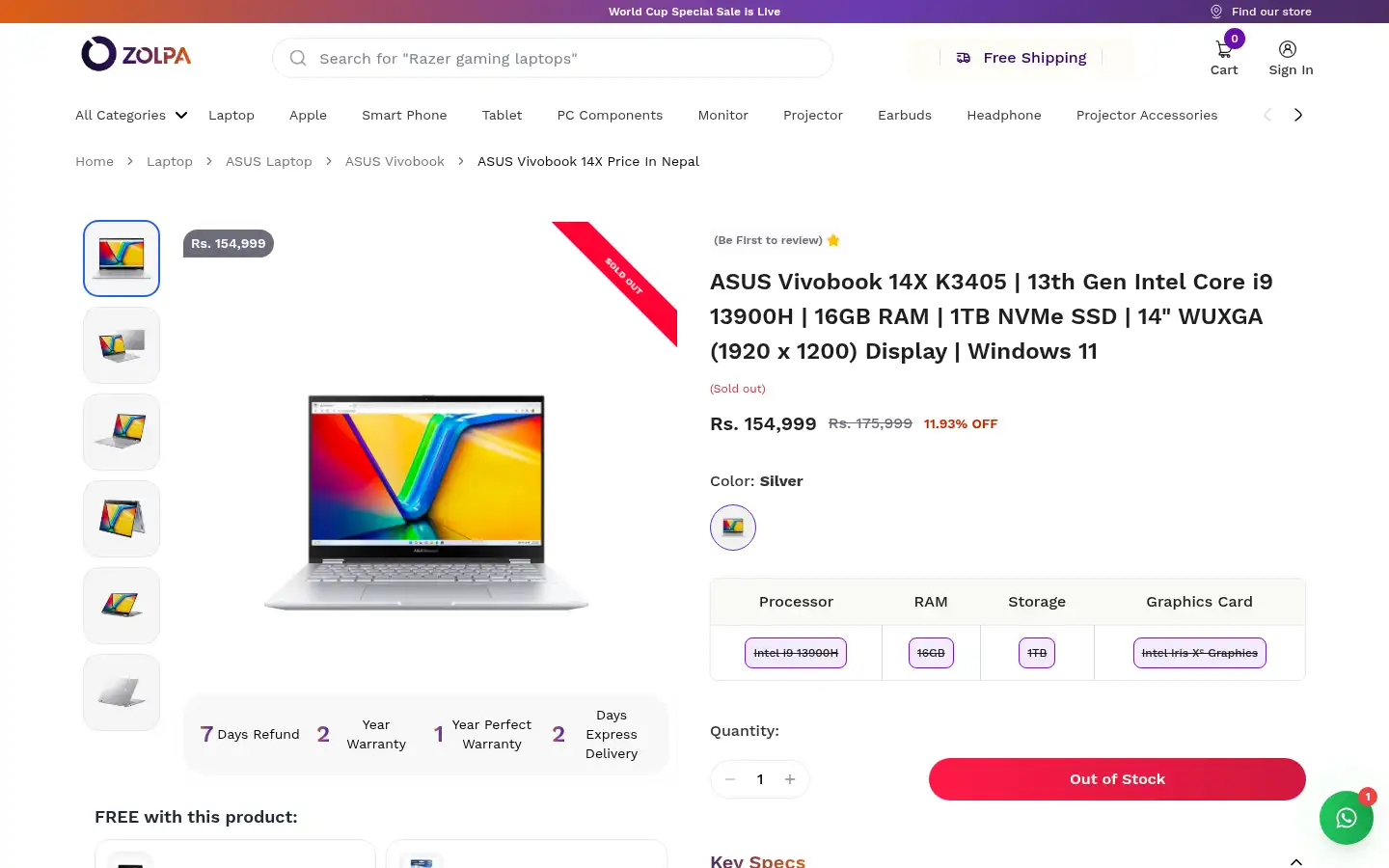 Screenshot of zolpastore.com
