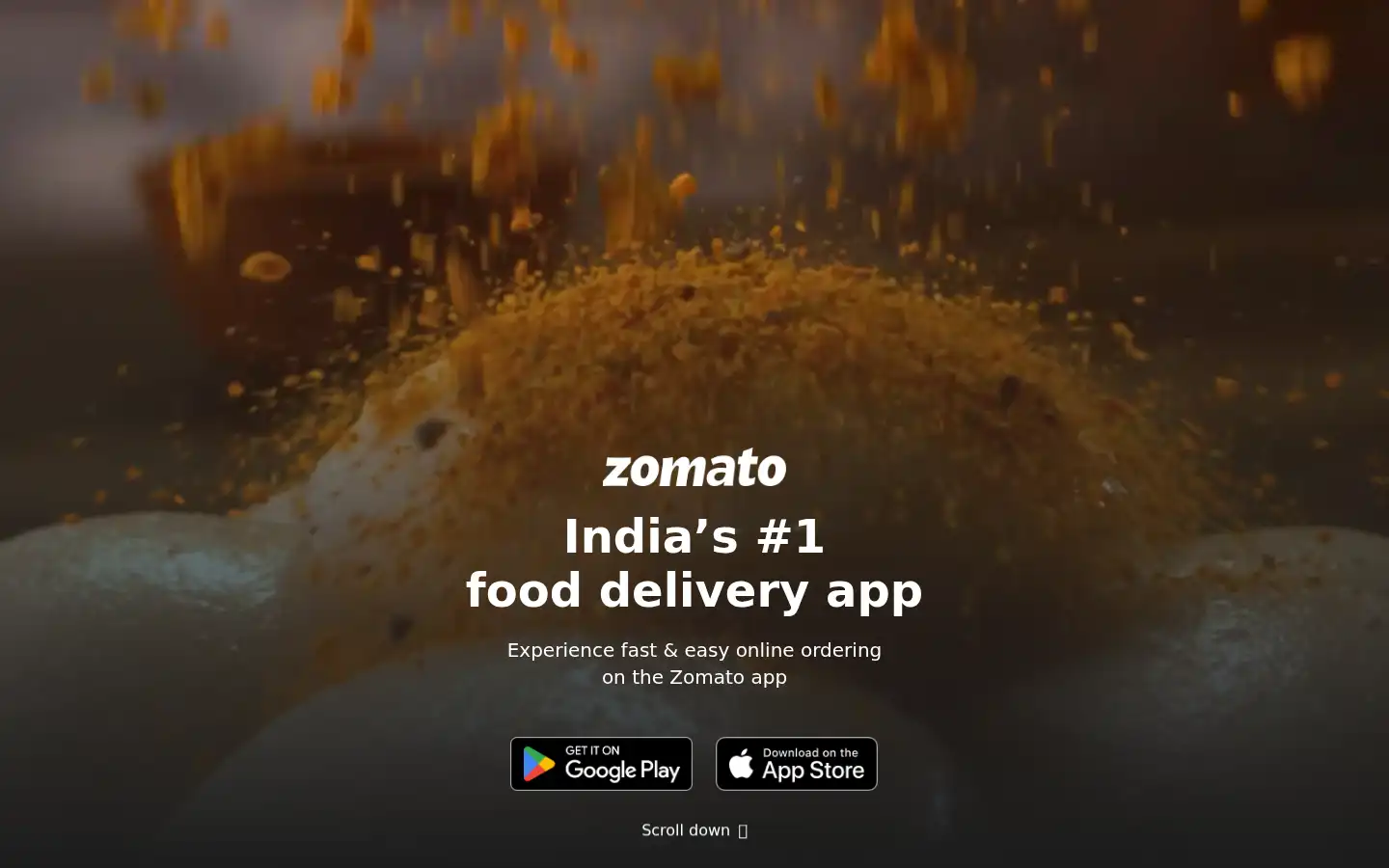 Screenshot of zomato.in