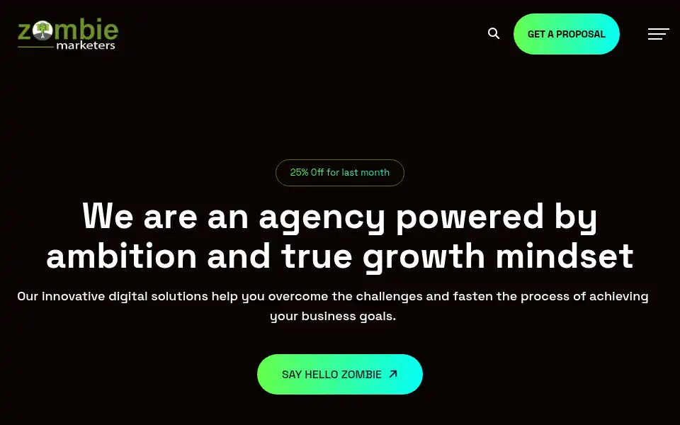 Screenshot of zombiemarketers.com