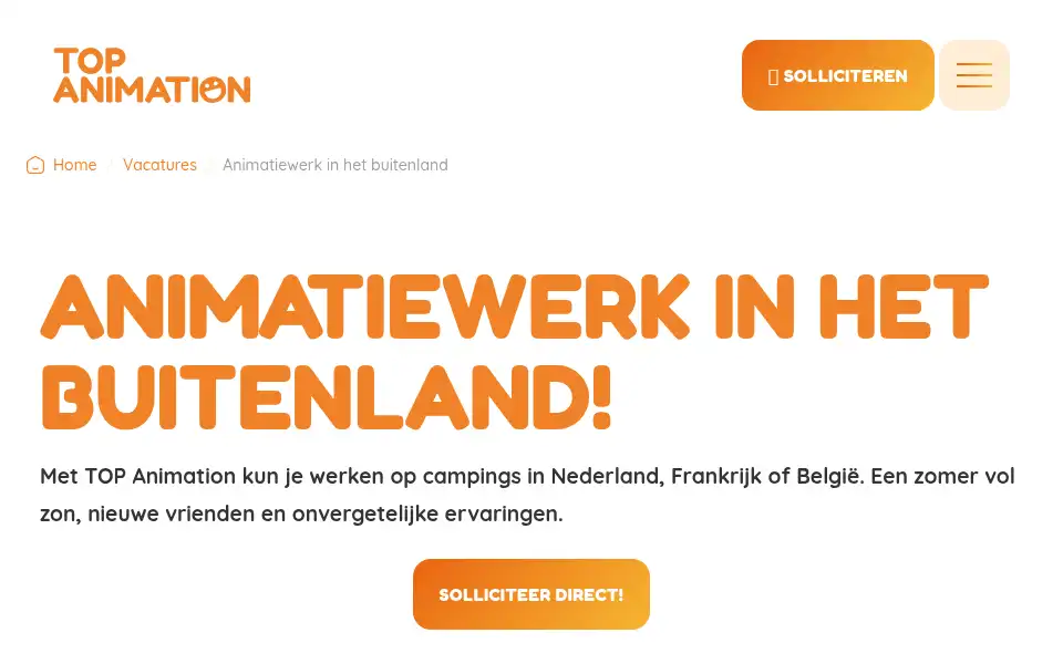 Screenshot of zomerjobs.nl