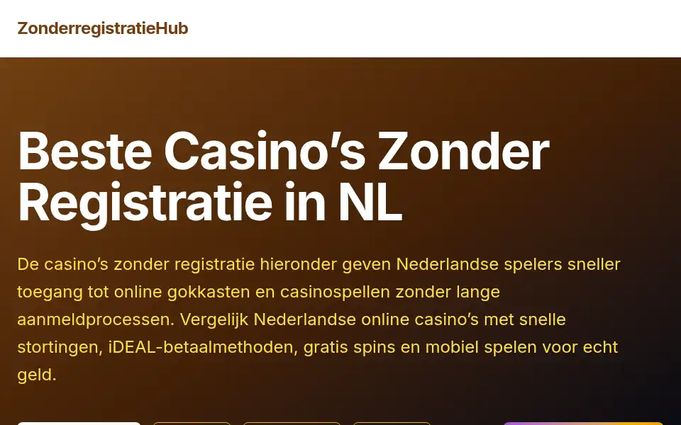 Screenshot of zonderregistratiehub.org