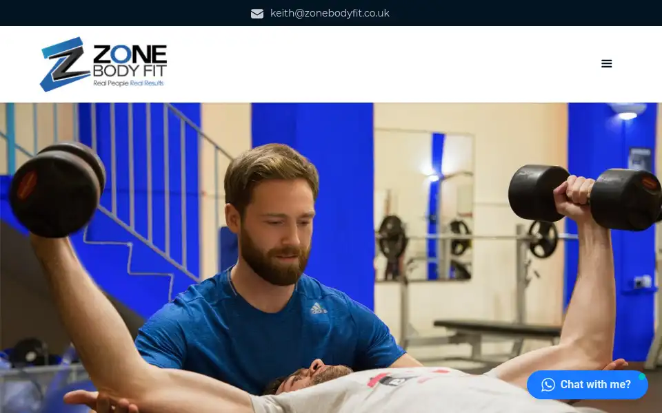Screenshot of zonebodyfit.co.uk