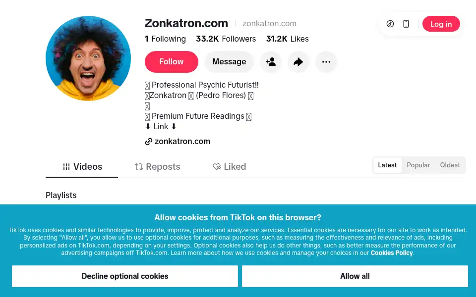 Screenshot of zonkatron.com
