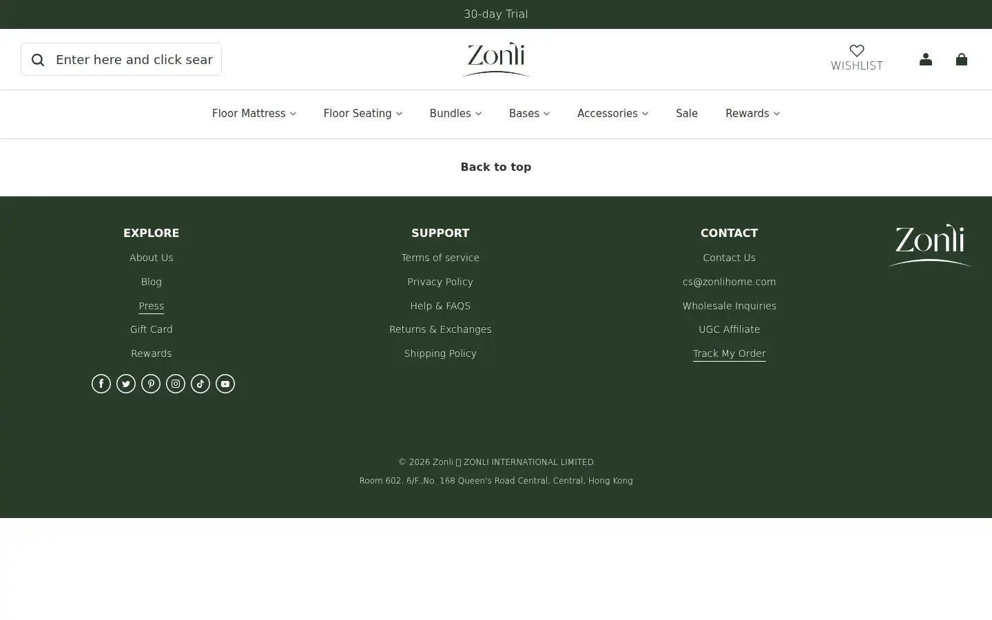 Screenshot of zonlihome.com