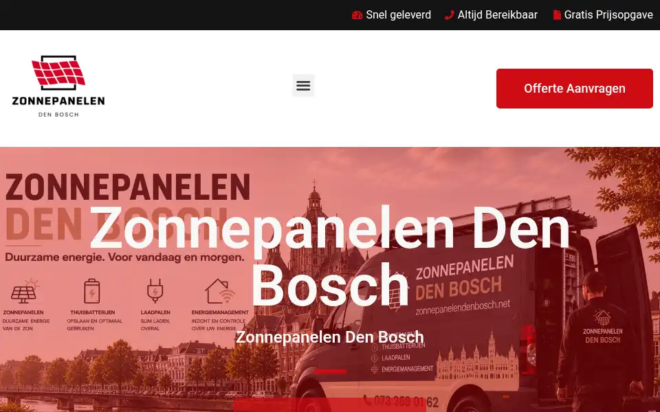 Screenshot of zonnepanelendenbosch.net