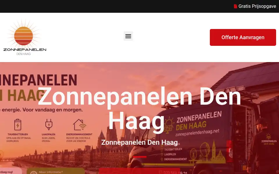 Screenshot of zonnepanelendenhaag.net