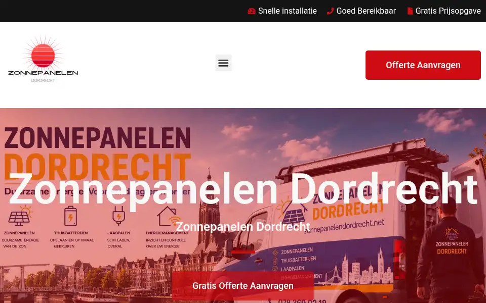 Screenshot of zonnepanelendordrecht.net