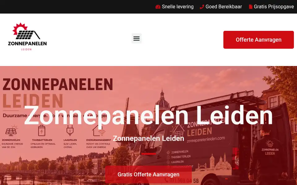 Screenshot of zonnepanelenleiden.com
