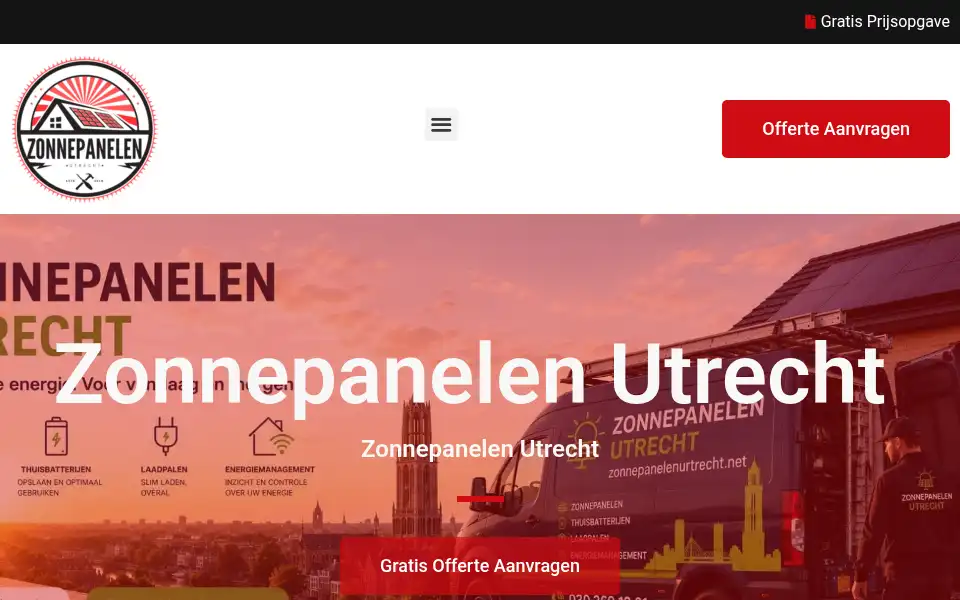 Screenshot of zonnepanelenutrecht.net