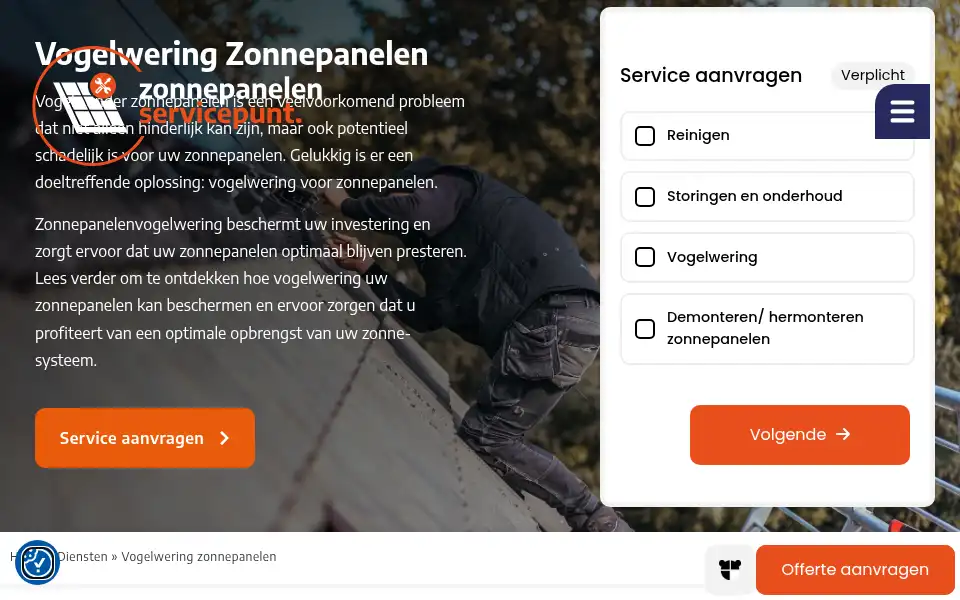Screenshot of zonnepanelenvogelvrij.nl