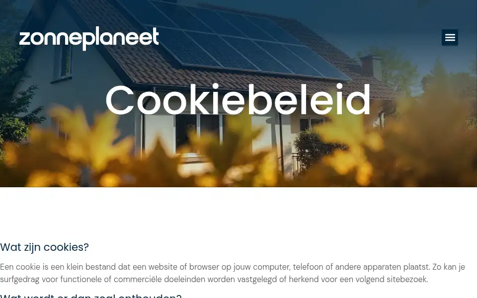 Screenshot of zonneplaneet.nl