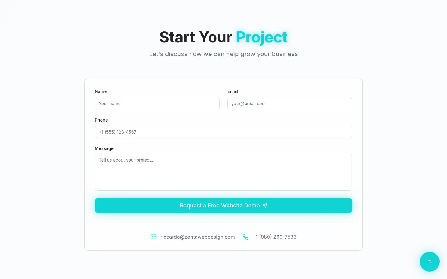 Screenshot of zontawebdesign.com