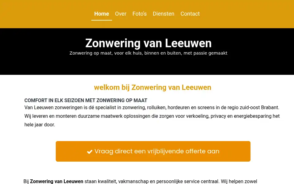 Screenshot of zonweringvanleeuwen.nl