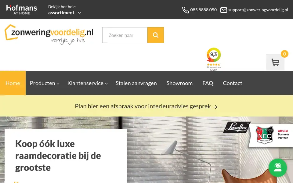 Screenshot of zonweringvoordelig.nl