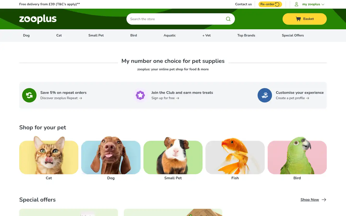 Screenshot of zoo.plus