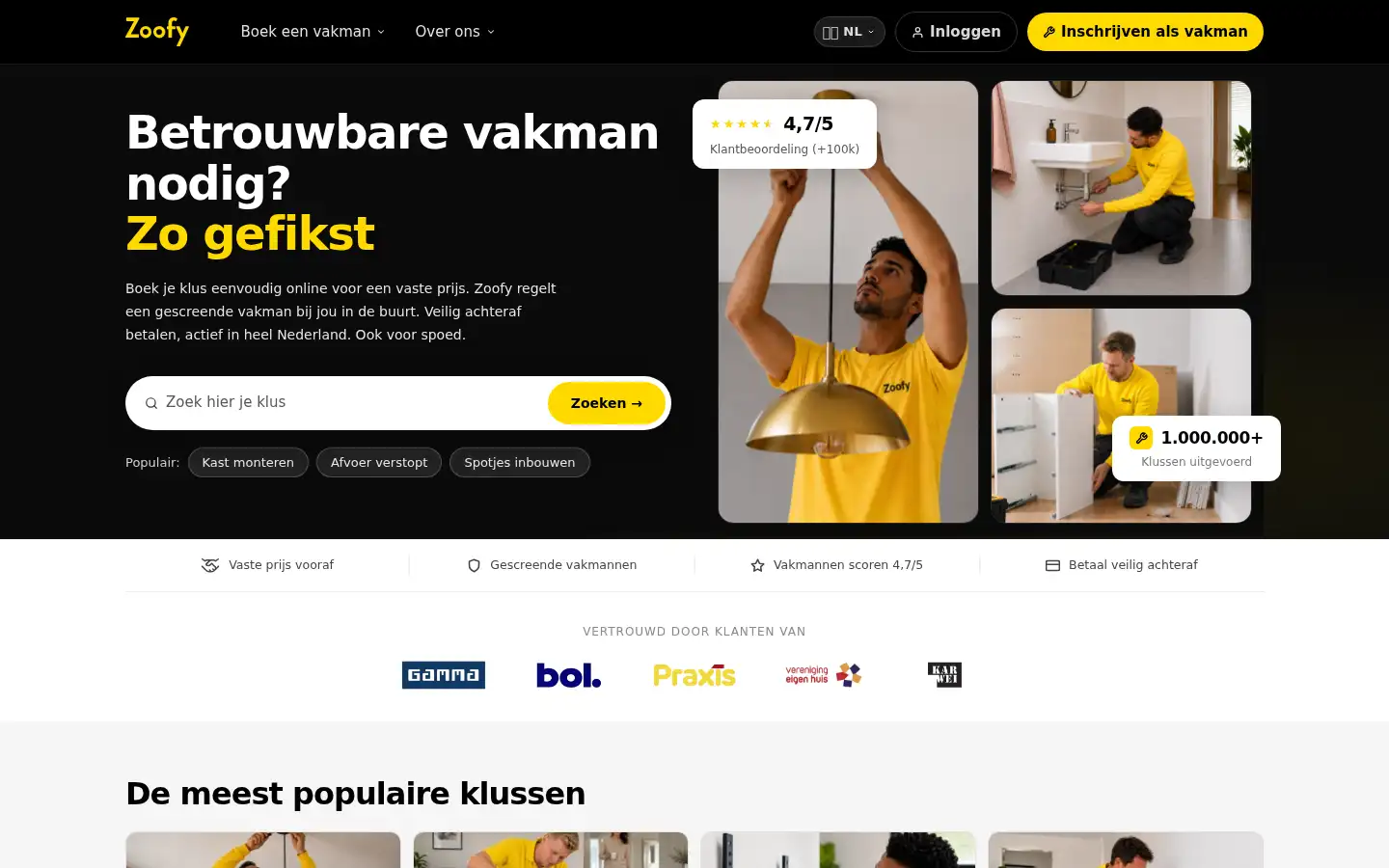 Screenshot of zoofy.nl