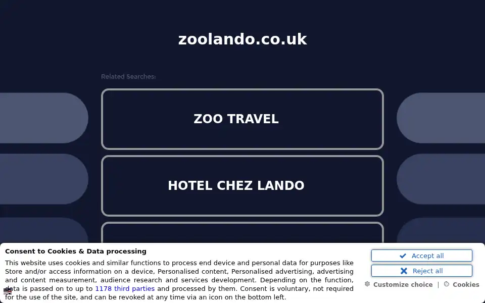 Screenshot of zoolando.co.uk