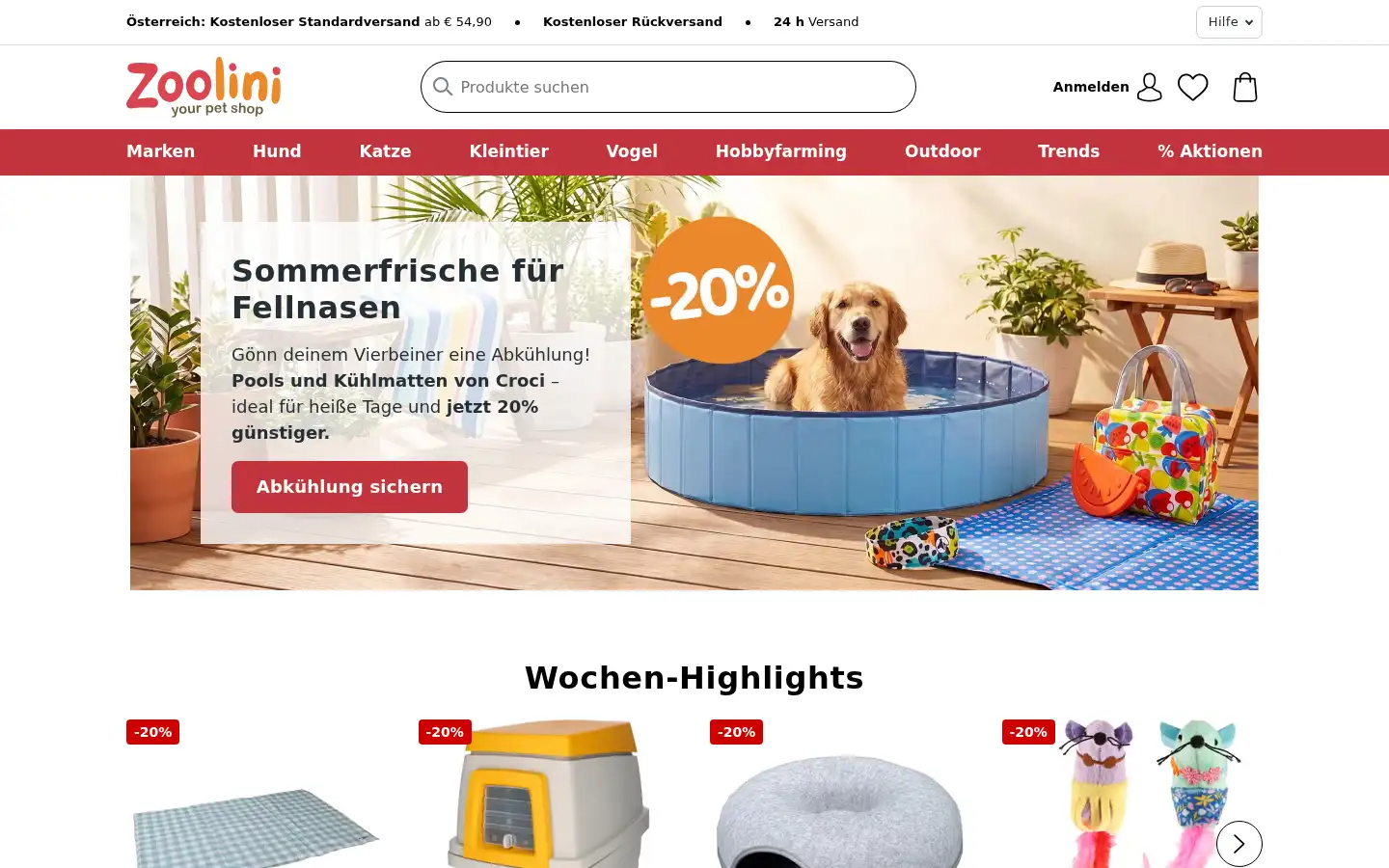 Screenshot of zoolini.at