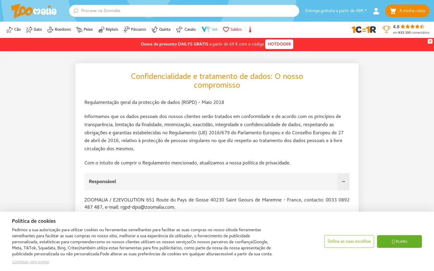 Screenshot of zoomalia.pt