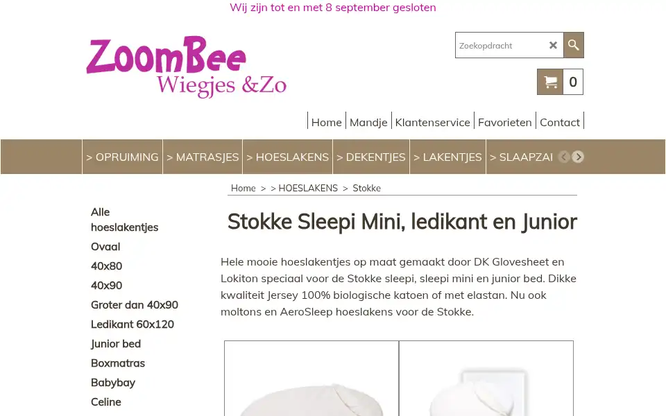 Screenshot of zoombee.nl