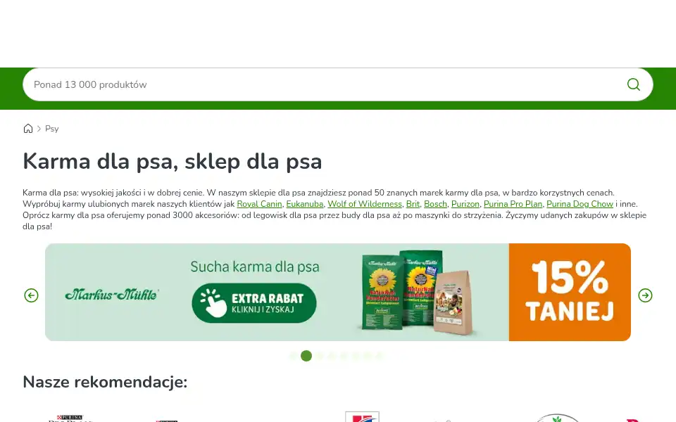 Screenshot of zooplus.pl
