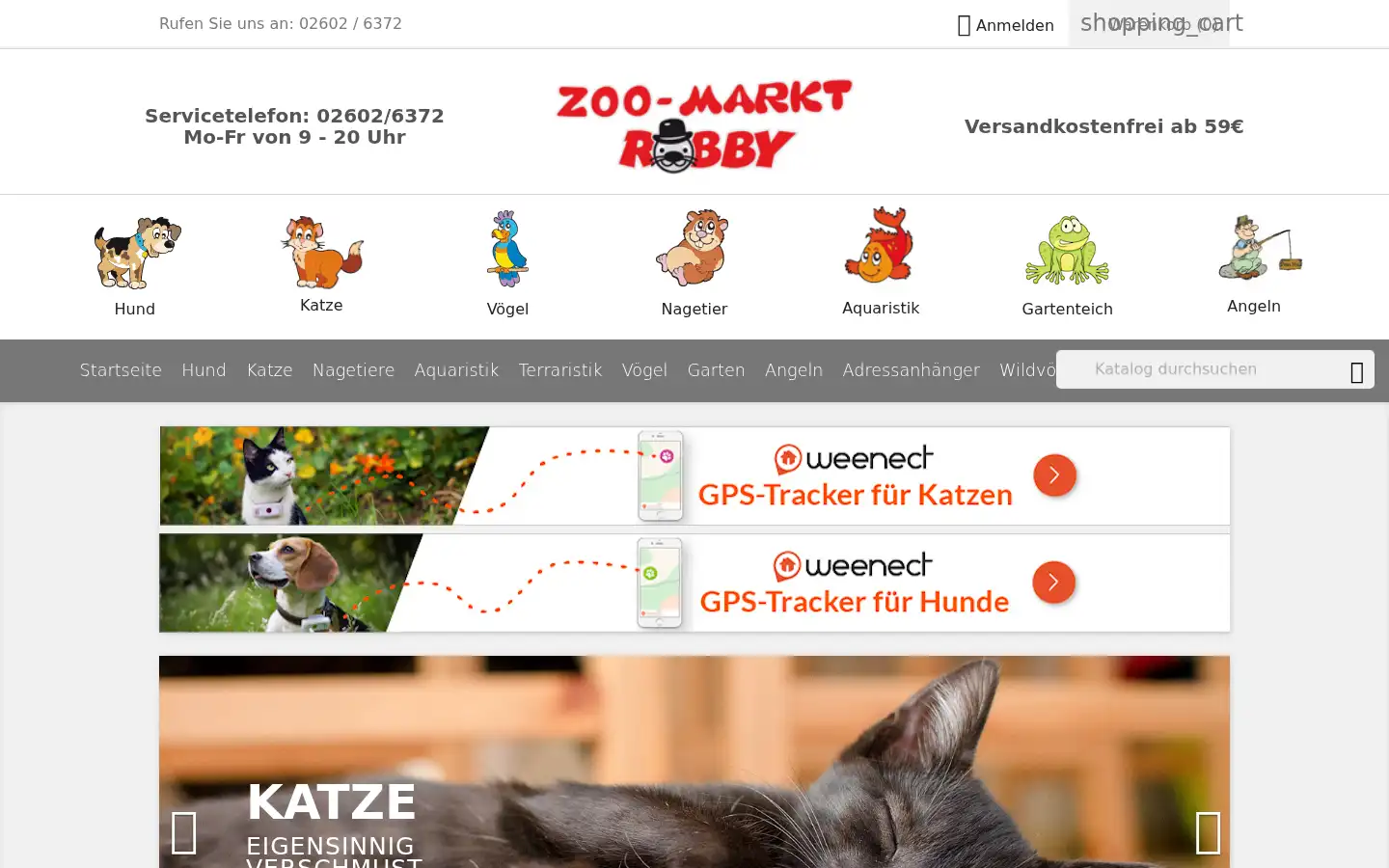 Screenshot of zooshoprobby.de