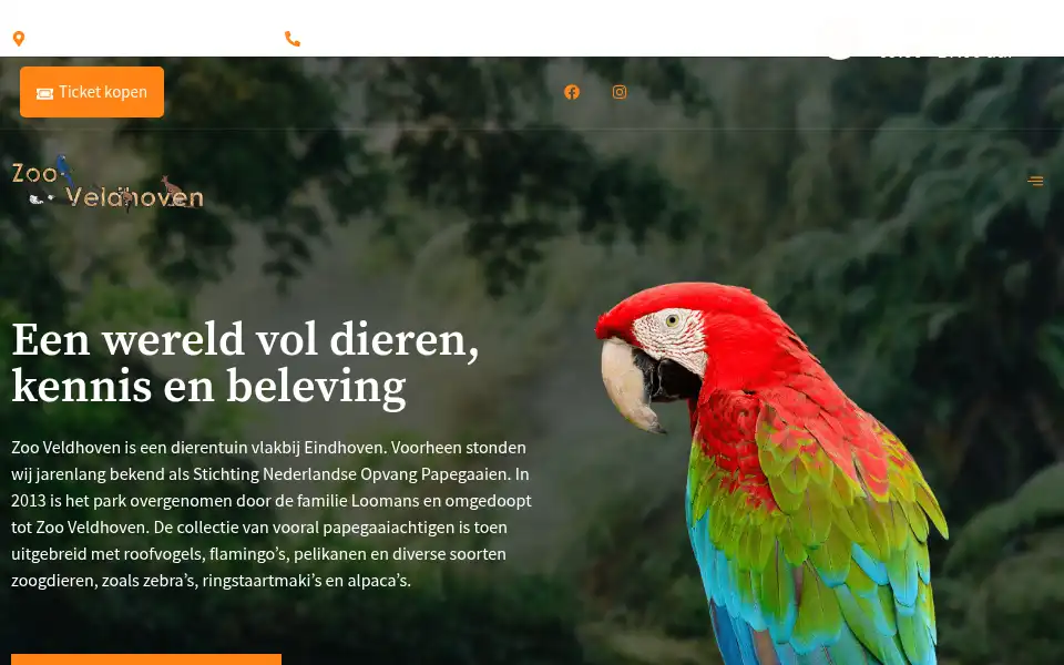 Screenshot of zooveldhoven.nl