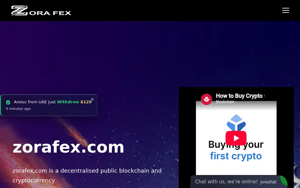 Screenshot of zorafex.com