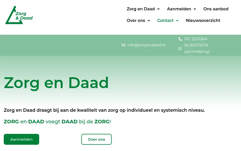 Screenshot of zorgendaad.nl
