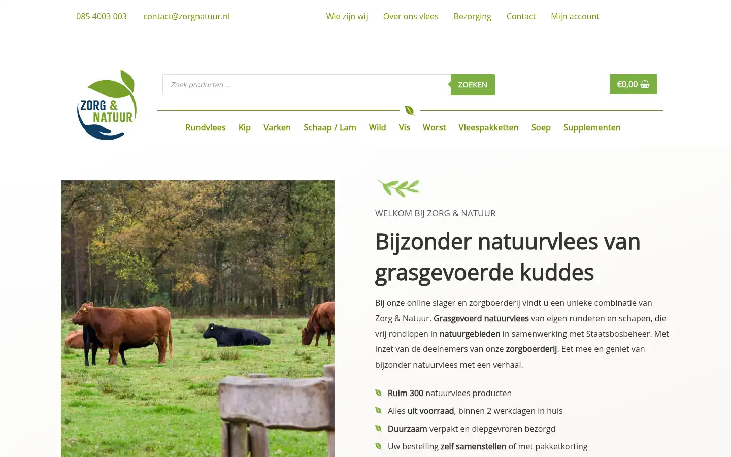 Screenshot of zorgnatuur.nl