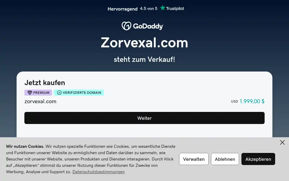 Screenshot of zorvexal.com