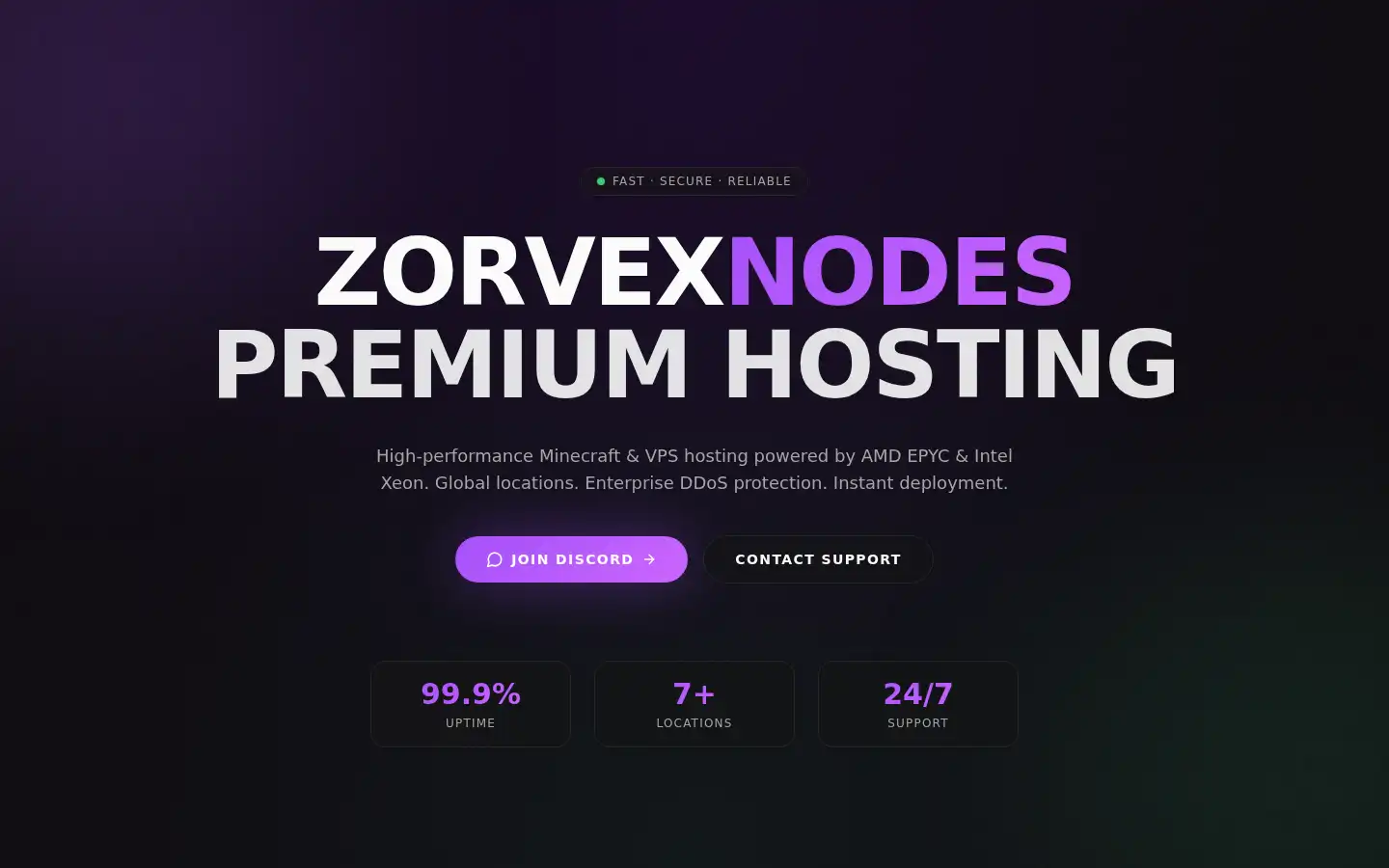 Screenshot of zorvexnodes.fun