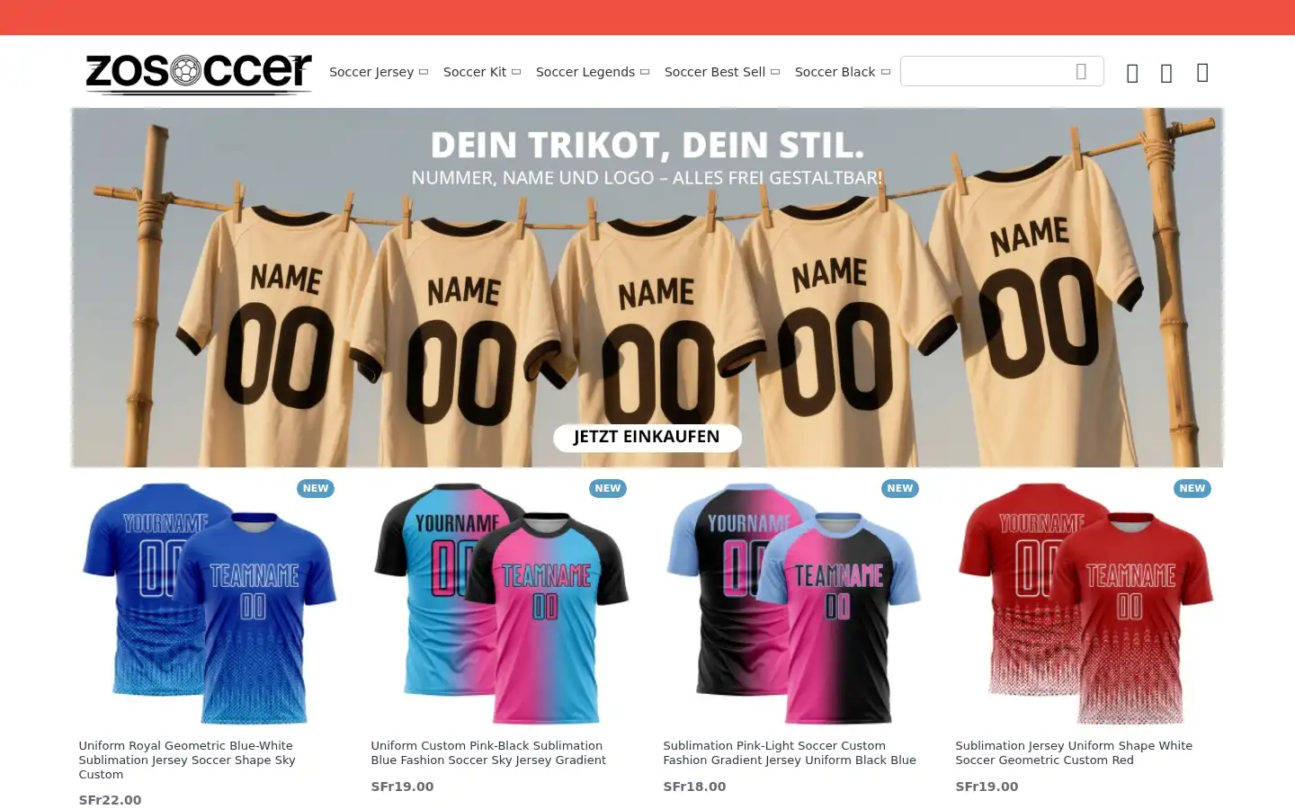Screenshot of zosoccer.com
