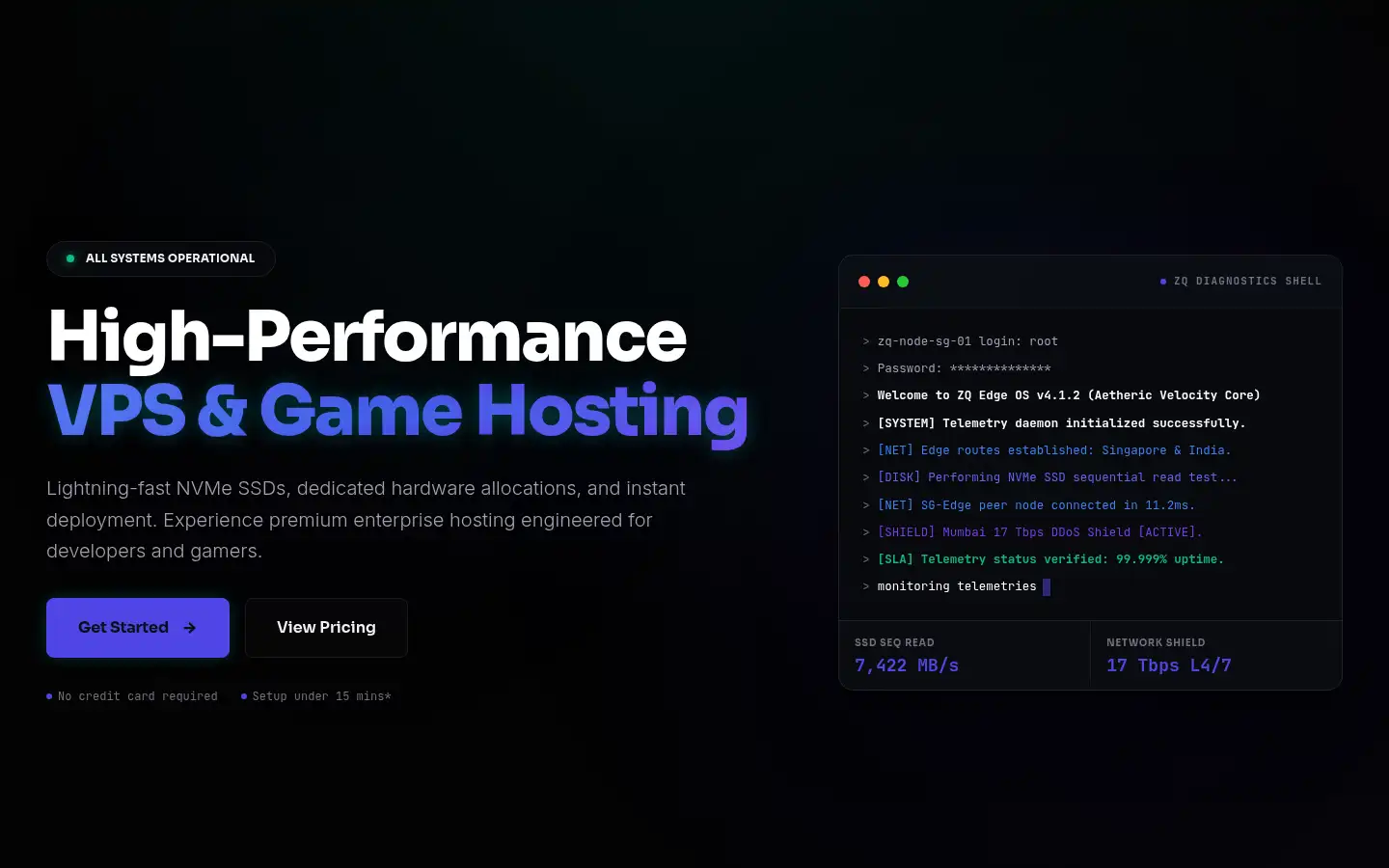 Screenshot of zqhost.in