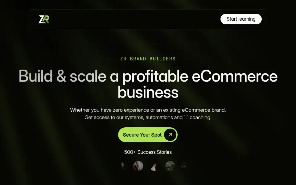 Screenshot of zrbrandbuilders.com