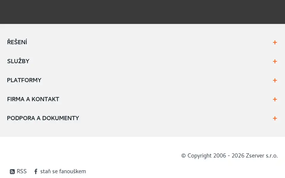 Screenshot of zserver.cz