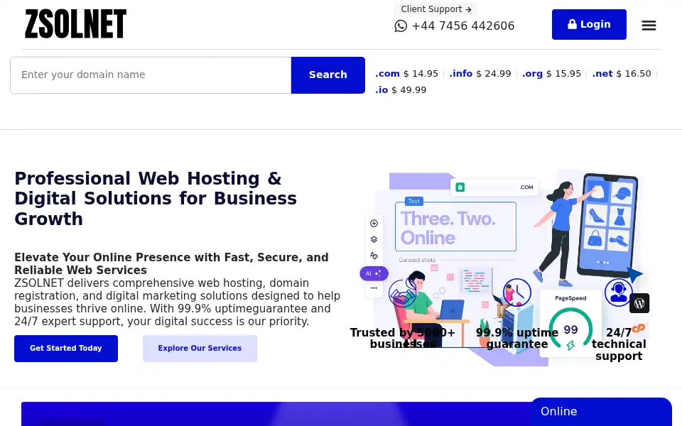 Screenshot of zsolnet.com