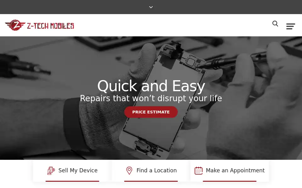 Screenshot of ztechmobiles.net