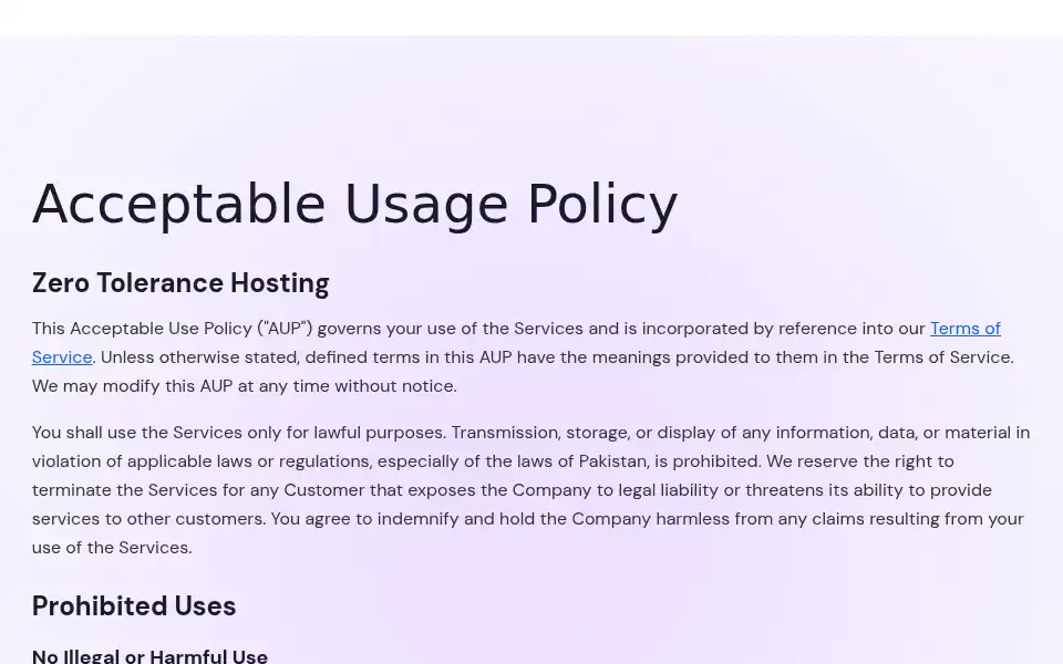 Screenshot of zthosting.com