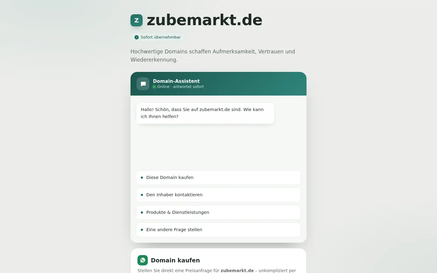Screenshot of zubemarkt.de