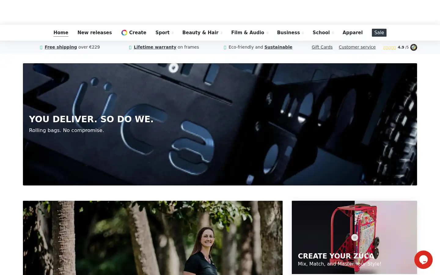 Screenshot of zuca-europe.com